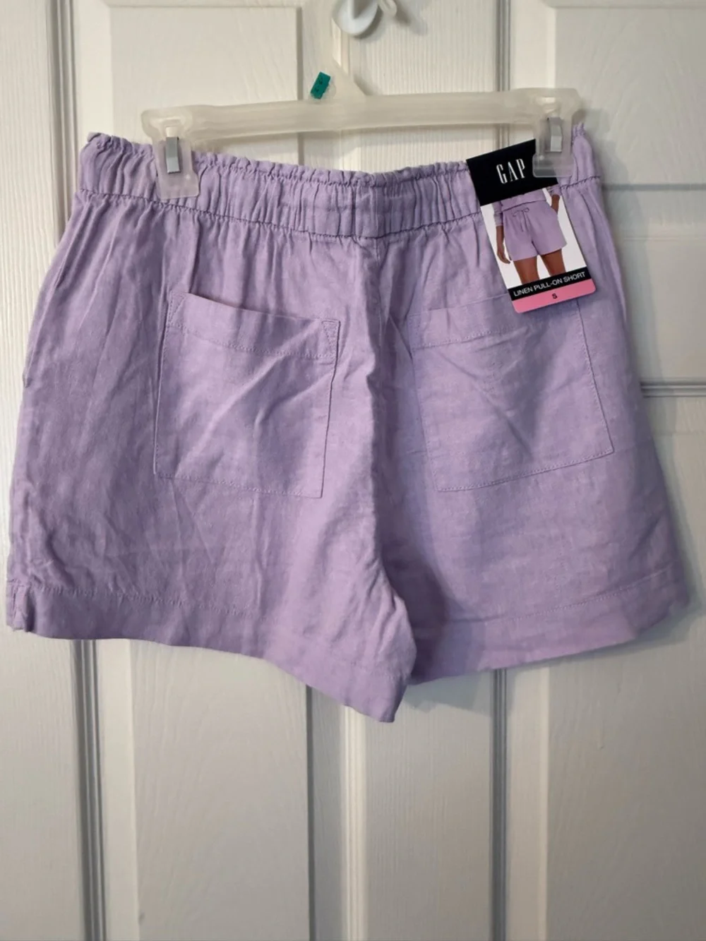GAP Lavender Drawstring linen Shorts - Picture 2 of 4